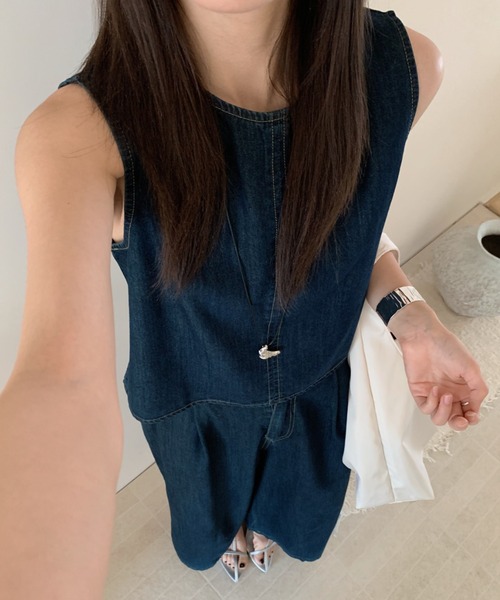 FAVORITO セットアップ ノースリーブデニムセットアップ