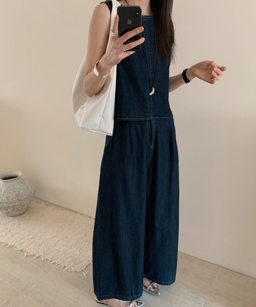 FAVORITO セットアップ ノースリーブデニムセットアップ