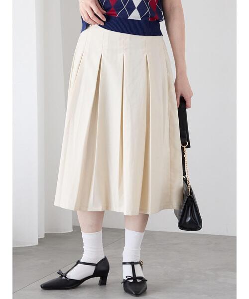 Te chichi TERRASSE スカート ボックスプリーツミディスカート