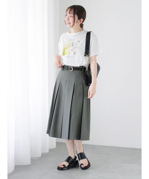 Te chichi TERRASSE スカート ボックスプリーツミディスカート
