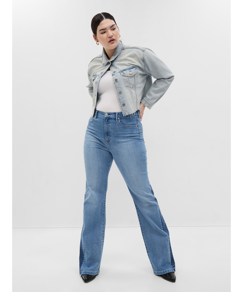 「GAP」 デニムジャケット S ライトインディゴブルー レディース