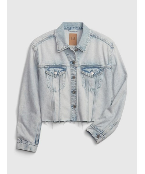 「GAP」 デニムジャケット S ライトインディゴブルー レディース