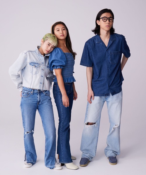 「GAP」 デニムジャケット S ライトインディゴブルー レディース