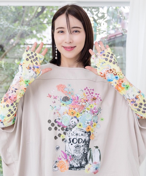 ScoLar レディースTシャツ、カットソー（柄：花柄、フラワー