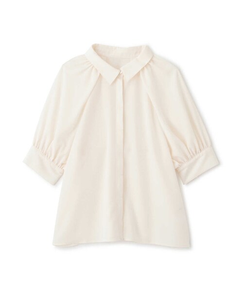 「NATURAL BEAUTY BASIC」 半袖シャツ MEDIUM オフホワイト レディース