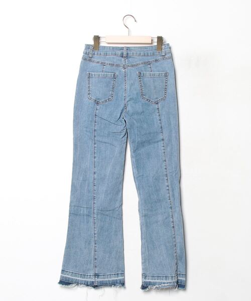 「select MOCA」 加工デニムパンツ SMALL インディゴブルー レディース