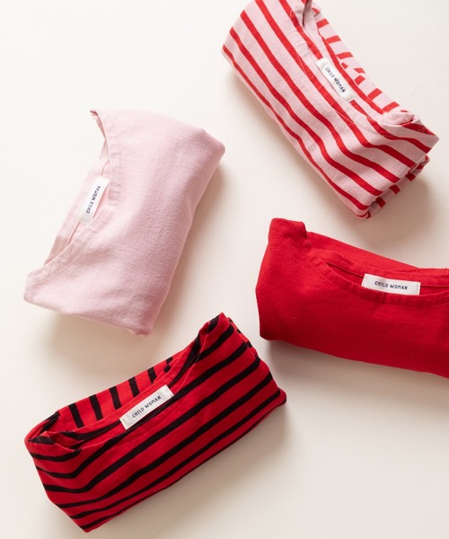 CHILD WOMAN（チャイルドウーマン） tシャツ 16/2空紡糸ボーダー 製品