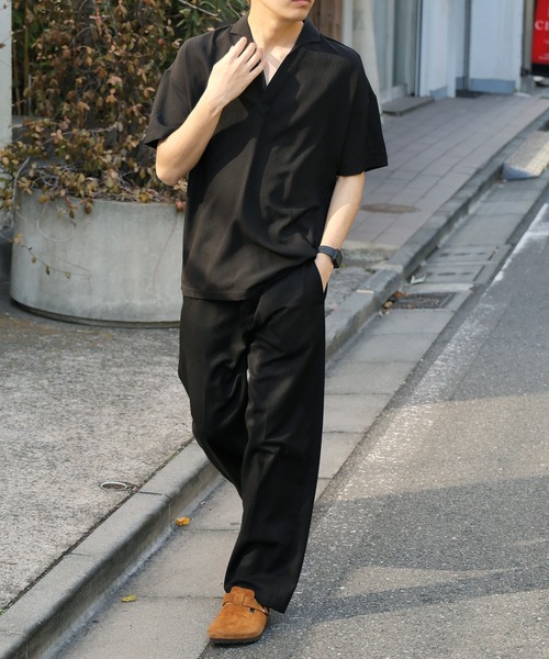 「ROOPTOKYO」 半袖シャツ L ブラック メンズ_画像2