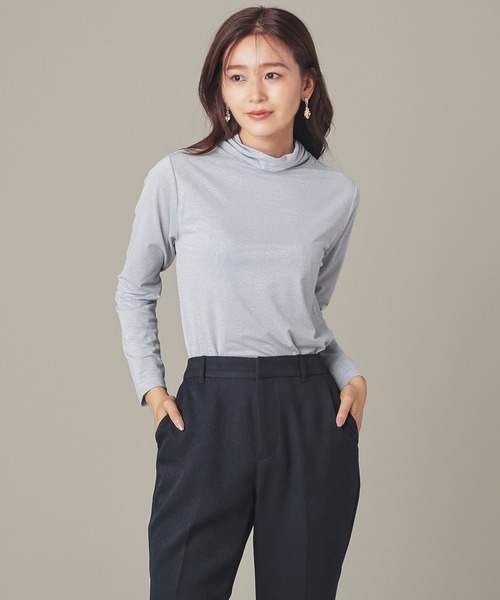 GLACIER lusso（グラシアルッソ） tシャツ ラメハイネック レディース