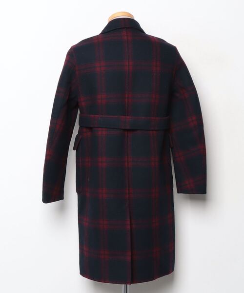 TOMMY HILFIGER（トミー・ヒルフィガー） チェック柄コート 34 レッド