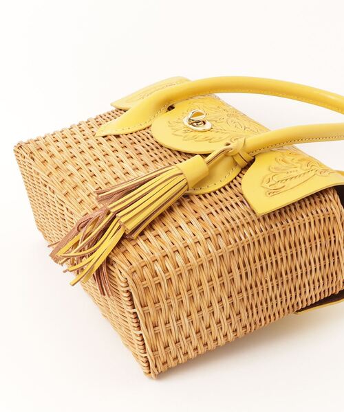 「CARVING TRIBES」 かごバッグ FREE イエロー レディース_画像3