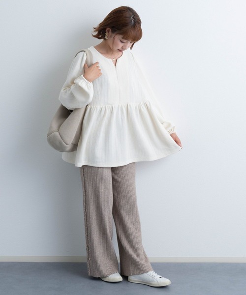 SweetMommy（スウィートマミー） マタニティ ペプラムニットトップス