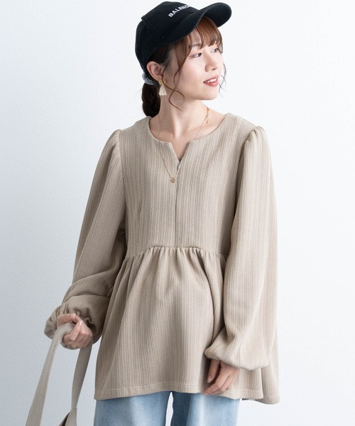 SweetMommy（スウィートマミー） マタニティ ペプラムニットトップス