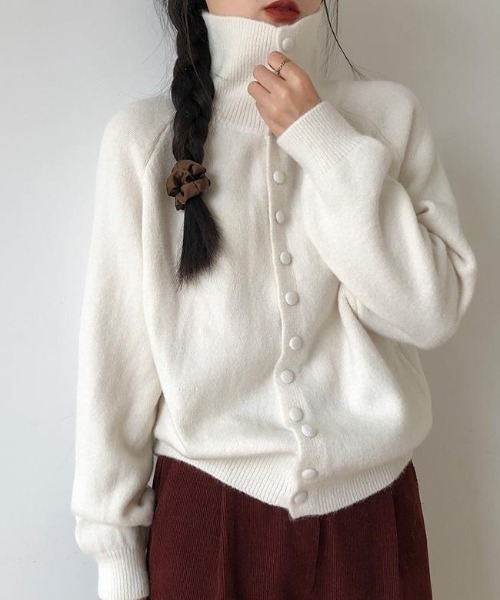 Dream garden（ドリームガーデン） カーディガン 2wayハイネック