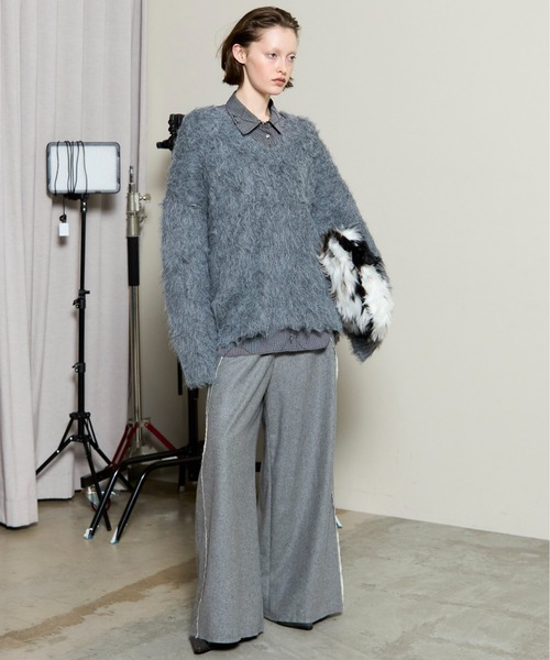 パンツ maison special Embroidery Easy Pants MAISON SPECIAL（メゾンスペシャル） パンツ Saxony Easy Pants