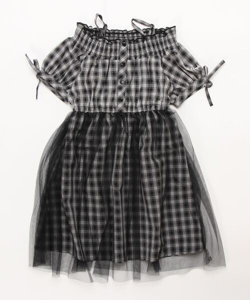 「PINKHUNT」 「KIDS」半袖ワンピース 130cm ブラック キッズ_画像3