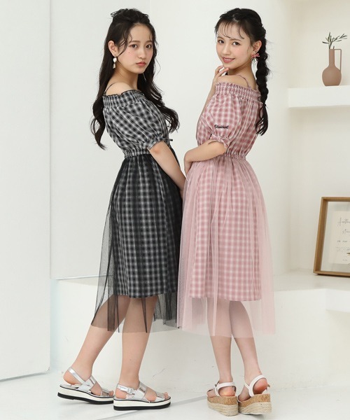 「PINKHUNT」 「KIDS」半袖ワンピース 130cm ブラック キッズ_画像4