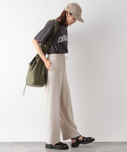 「GLOBAL WORK」 イージーパンツ MEDIUM カーキ レディース_画像9