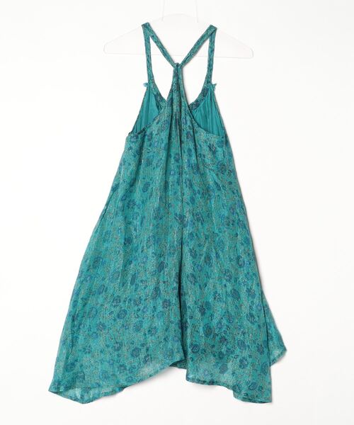「navasana」 花柄ノースリーブワンピース - グリーン レディース_画像2