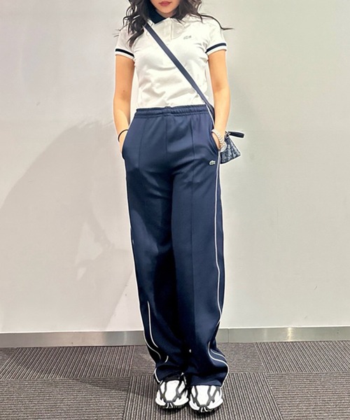 「LACOSTE」 半袖ポロシャツ 34 ダークグリーン レディースの画像
