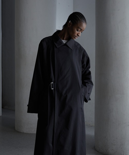 「CALLNE」 トレンチコート M ブラック メンズ_画像8