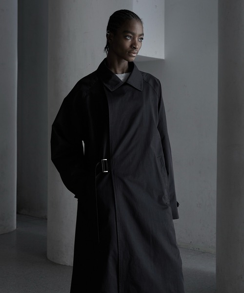 「CALLNE」 トレンチコート M ブラック メンズ_画像9