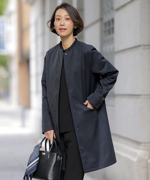 J.PRESS（J.プレス） ノーカラーコート コート 「2way」VINAジェット