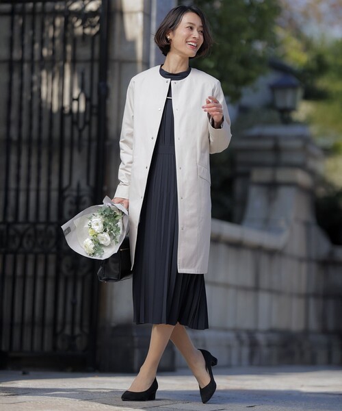 J.PRESS（J.プレス） ノーカラーコート コート 「2way」VINAジェット