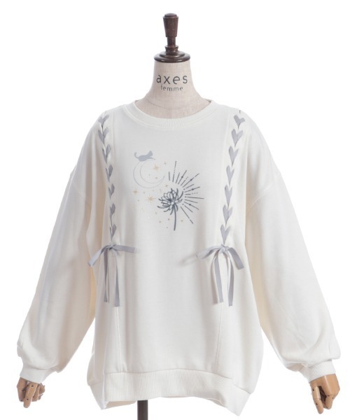 axes femme（アクシーズ ファム） tシャツ 編み上げアソート柄