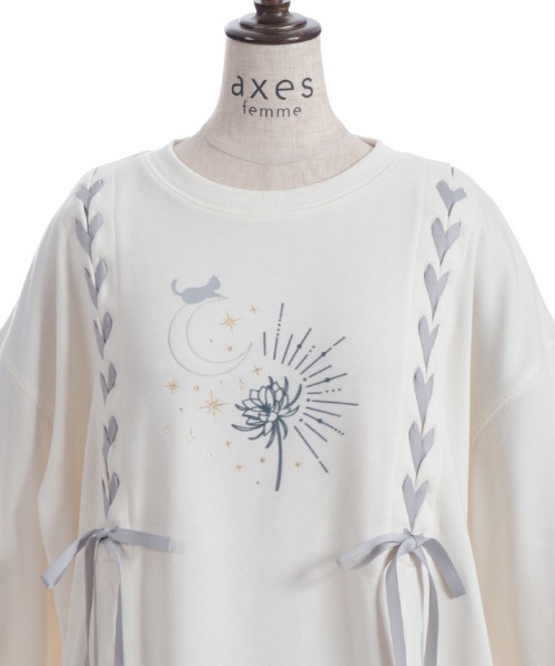 axes femme（アクシーズ ファム） tシャツ 編み上げアソート柄