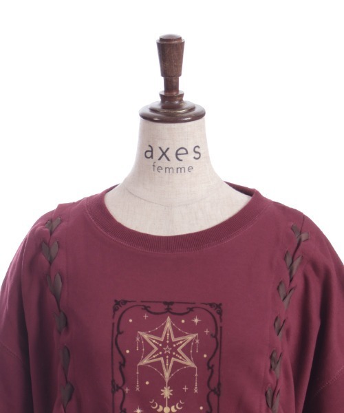axes femme（アクシーズ ファム） tシャツ 編み上げアソート柄