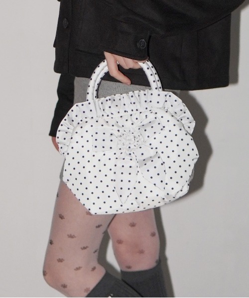IMARI ハンドバッグ 「 IMARI / イマリ 」 ドット フリル ハンドバッグ