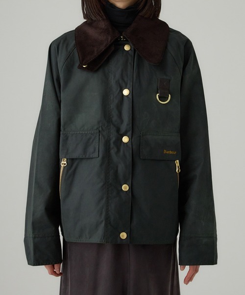 Barbour バブアー コート ショート ミリタリー レディース カーキM美品 Barbour（バブアー） コート アウター 「Barbour」barbour cropped