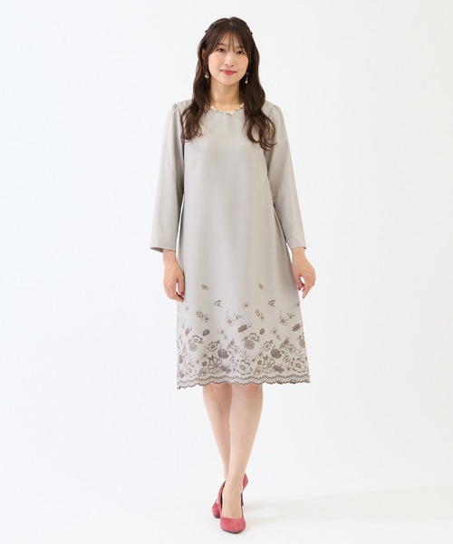 ローズティアラ　刺繍ワンピース 42サイズ　タグつき新品　※追記あり Rose Tiara（ローズティアラ） ワンピース 吹上刺繍ワンピース