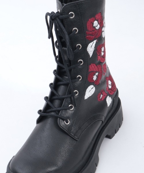 REZEN（リゼン） ブーツ 椿刺繍レースアップブーツ メンズ : ZOZOTOWN
