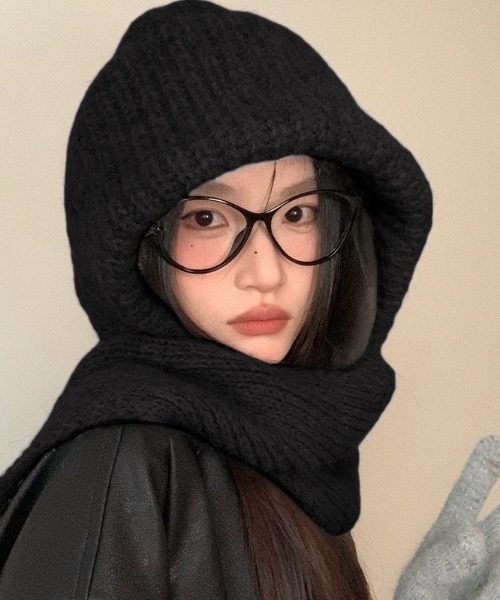 美品✨アラヌイ　バラクラバ　ボアニットキャップ　ユニセックス　free CLEIO（クレイオ） ニット帽 ニットキャップ 「CLEIO」ニットキャップ