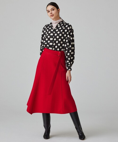 「TOMORROWLAND collection」 フレアスカート 34 ネイビー レディース_画像2