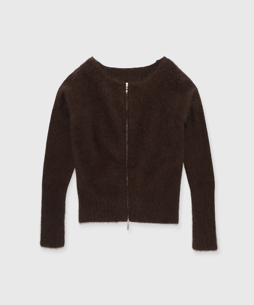 JOSE MOON/ジョゼムーンジップニットカーディガンBLACK JOSE MOON（ジョゼムーン）の「ZIP KNIT CARDIGAN/ジップニット