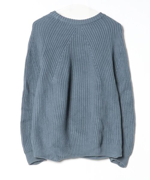 「BATONER」 長袖ニット 2 ブルー メンズ_画像2