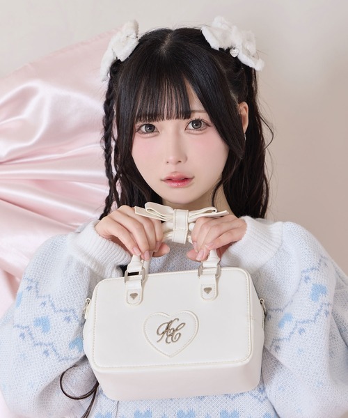 Honey Cinnamon（ハニーシナモン） ハンドバッグ ハンドルリボンハート