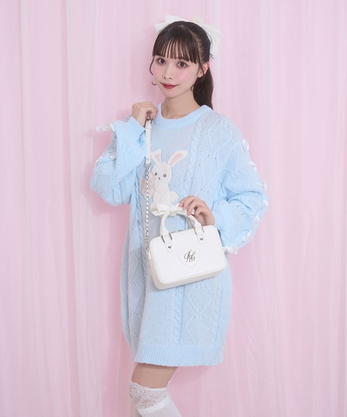 Honey Cinnamon（ハニーシナモン） ハンドバッグ ハンドルリボンハート