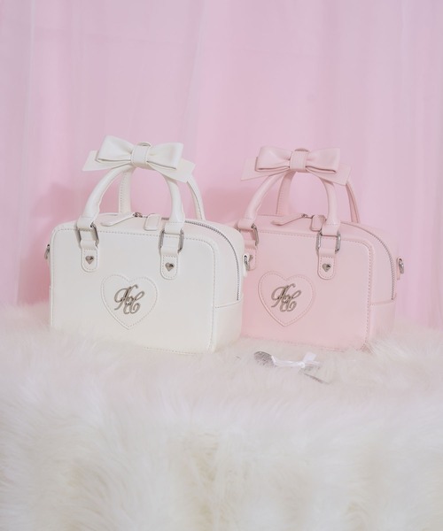 Honey Cinnamon（ハニーシナモン） ハンドバッグ ハンドルリボンハート