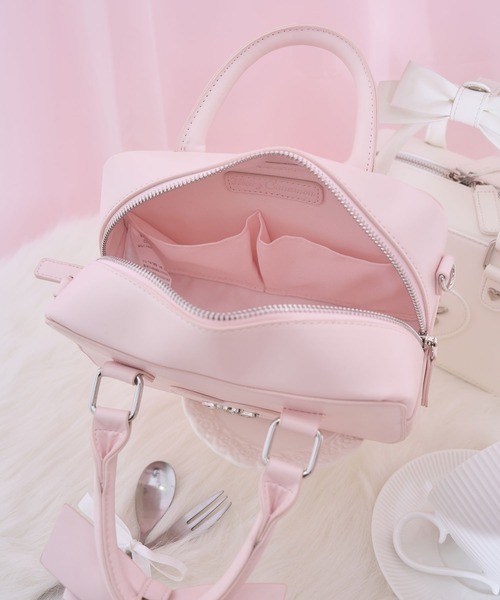 Honey Cinnamon（ハニーシナモン） ハンドバッグ ハンドルリボンハート