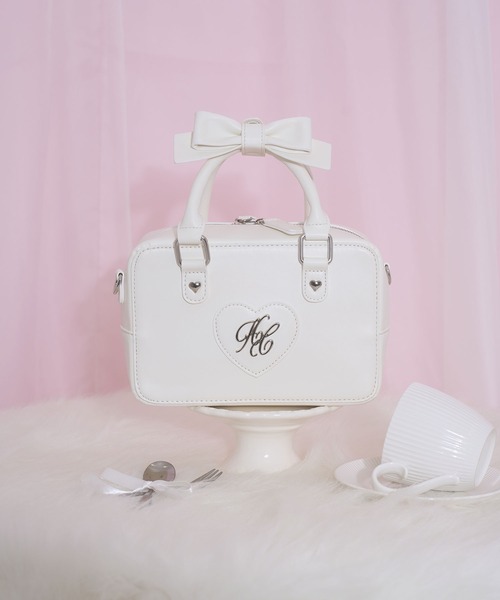 Honey Cinnamon（ハニーシナモン） ハンドバッグ ハンドルリボンハート