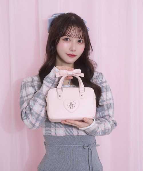 Honey Cinnamon（ハニーシナモン） ハンドバッグ ハンドルリボンハート