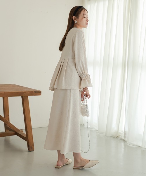 「Bab」 長袖ワンピース M ホワイト系その他 レディース_画像4