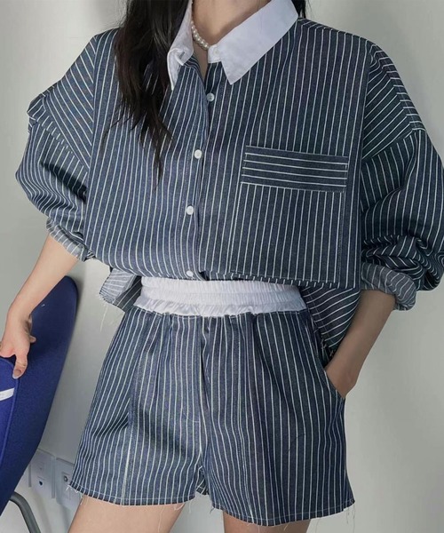 GLAMOROUS JANE（グラマラスジェーン） セットアップ ストライプシャツ