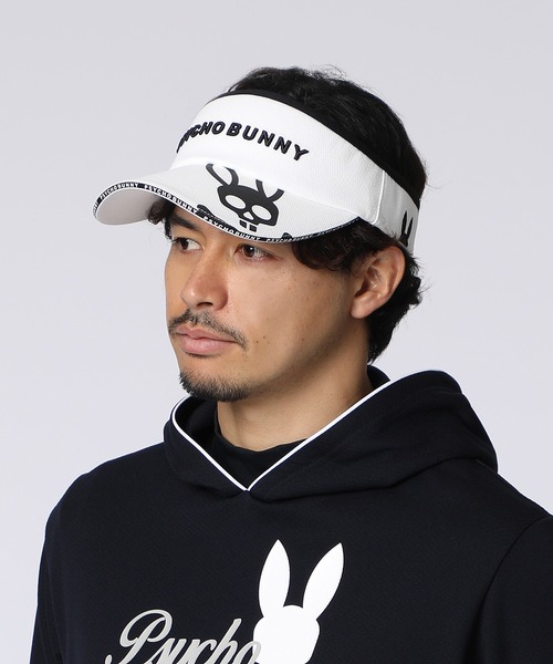 Psycho Bunny（サイコバニー） サンバイザー 「GOLF」アウトフレーム