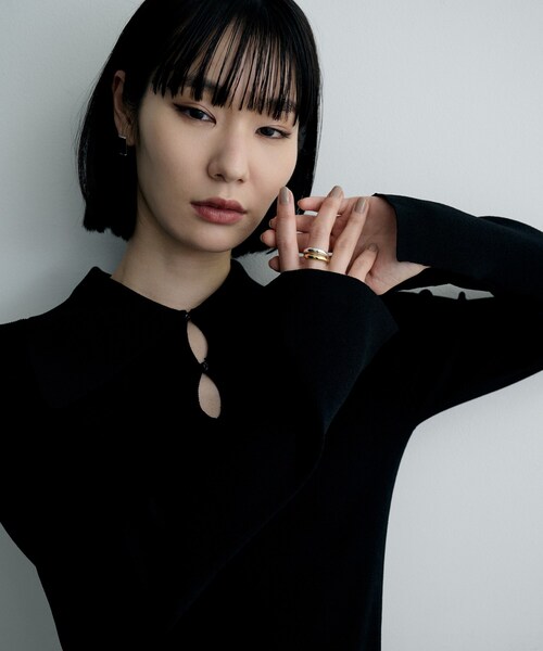 指輪 リング シルバー コンビカラー デュアルドームリング レディースの画像