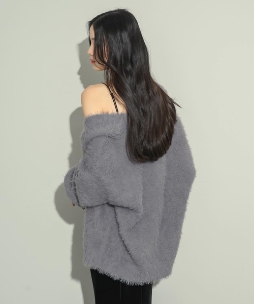 「NEUNA」 ニットカーディガン FREE アイボリー レディース_画像3